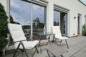 Terrasse eines Reihenhauses