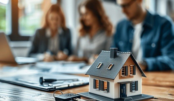 Beratungssituation Menschen Haus