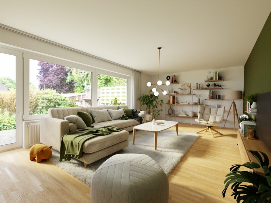 Wohnzimmer_Visualisierung Einfamilienhaus Bargteheide