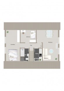 Grundriss der Wohnung CHARMANTE DACHGESCHOSSWOHNUNG IN L�NDLICHER LAGE