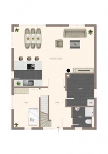 Grundriss Erdgeschoss Ihr A+ Zuhause im Winterglanz! Hochwertige Stadtvilla mit viel Platz. (Ratzeburg)