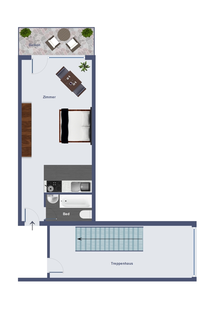 Grundriss 1.Obergeschoss Etagenwohnung Scharbeutz