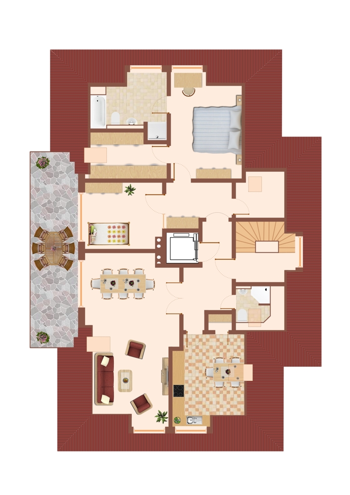 Grundriss Dachgeschosswohnung Bargteheide