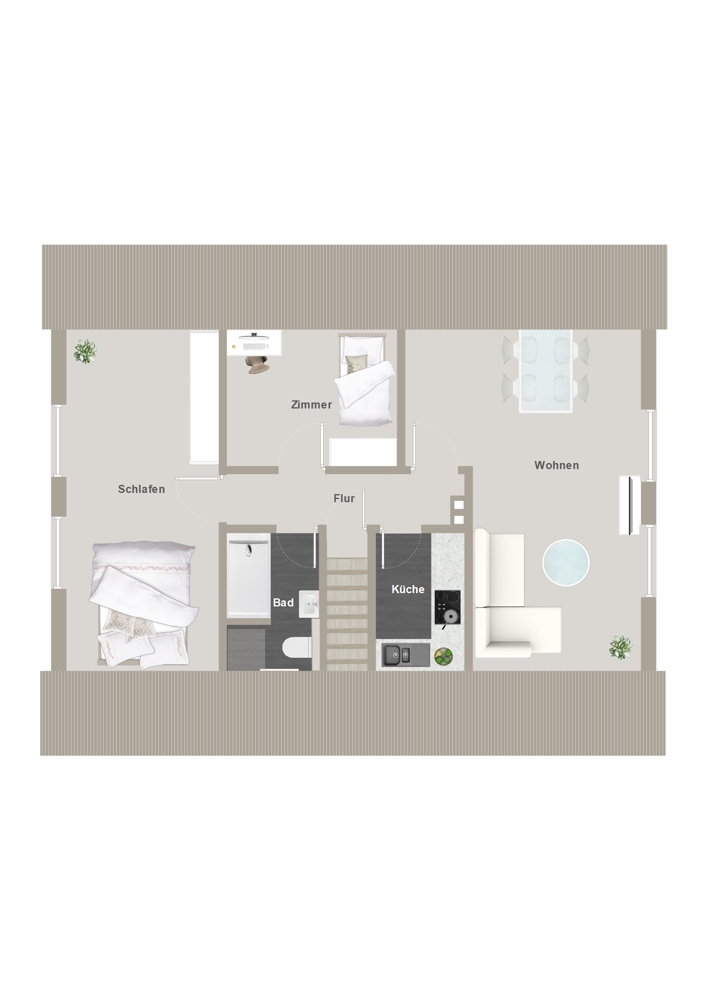 Grundriss der Wohnung Dachgeschosswohnung Jersbek