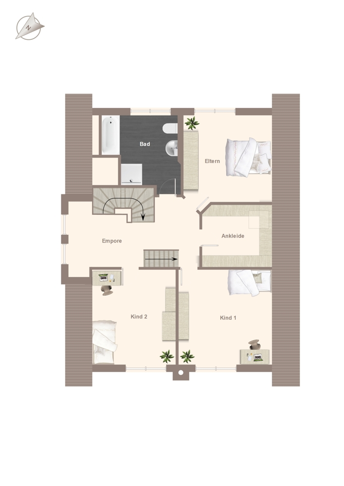 Grundriss Obergeschoss Einfamilienhaus Bargteheide