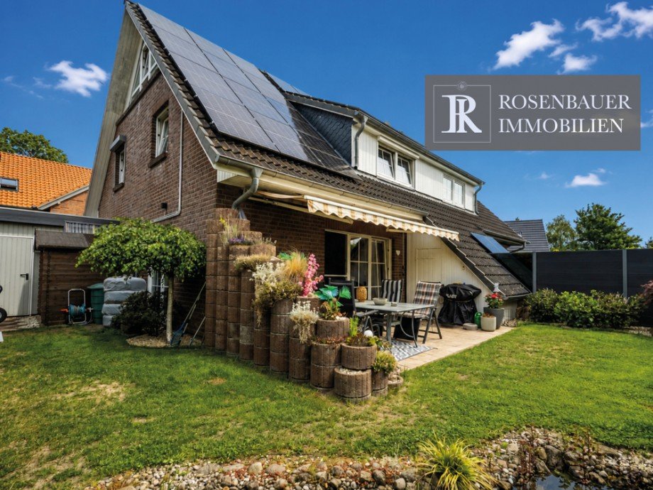 Haus Gartenseite KI Doppelhaush�lfte Bargfeld-Stegen