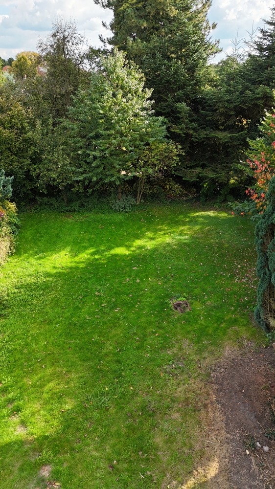 Garten Luftaufnahme Doppelhaush�lfte Bargteheide