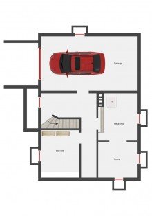 Grundriss Kellergeschoss BEREIT F�R EIN NEUES KAPITEL: ARCHITEKTENHAUS IN GUTER LAGE.