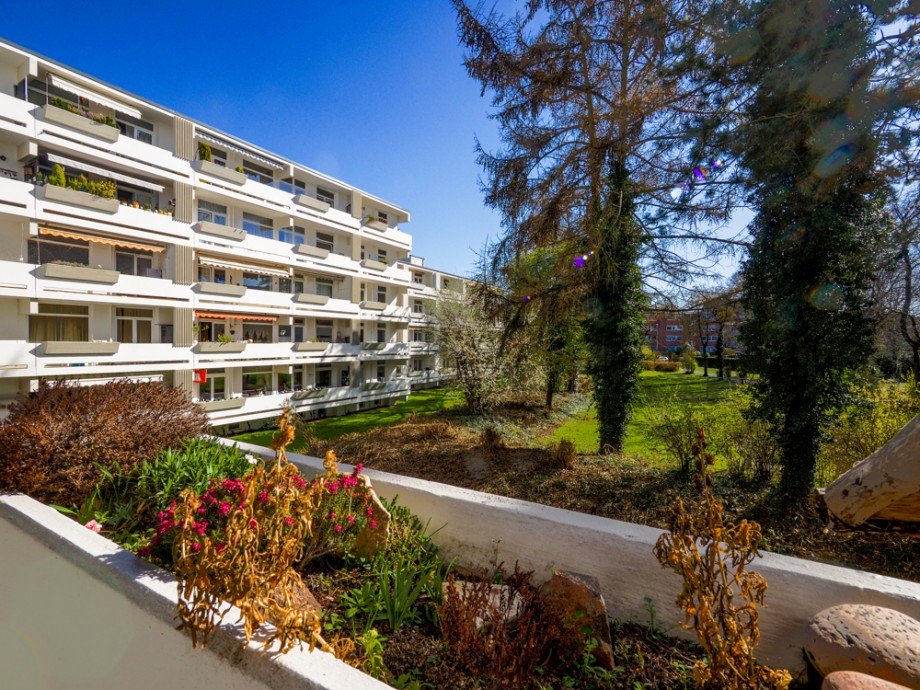 Ausblick vom Balkon Etagenwohnung Bargteheide